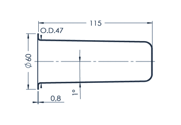 PBN Crucible 155-60/415-00-045