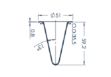 PBN-Tiegel C25-51/415-00-035