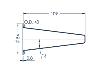 c60-54 PBN-Tiegel