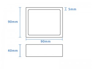 Hochreines Bor-Nitrid Rechteck-Tiegel (90x90x40mm)