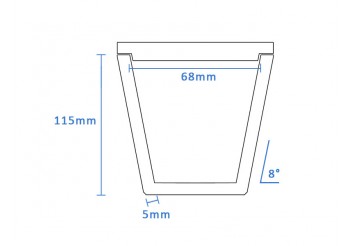 Bornitrid-Kegeltiegel (68mm D x 115mm H)