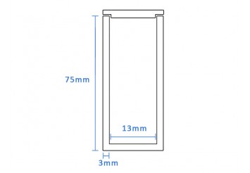 Bornitrid-Zylindertiegel (13mm D x 75mm H)