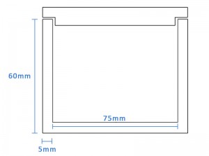 Bornitrid-Zylindertiegel (75mm D x 60mm H)