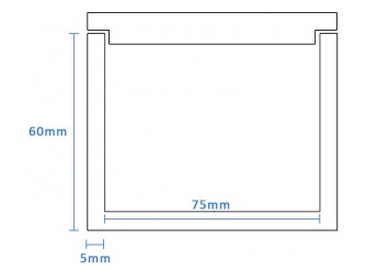 Bornitrid-Zylindertiegel (75mm D x 60mm H)