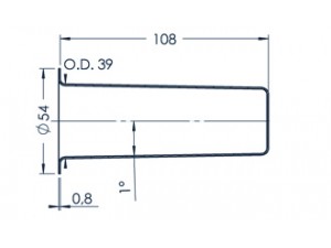 Standard MBE-Tiegel (PBN 125 54)