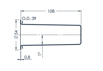 Standard MBE-Tiegel (PBN 125 54)