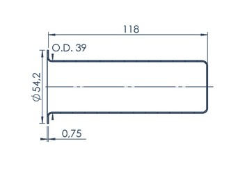 Standard MBE-Tiegel (PBN 130-54)