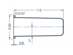 Standard MBE-Tiegel (PBN 155-60)