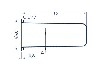 Standard MBE-Tiegel (PBN 155-60)