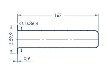 Standard MBE-Tiegel (PBN 160-60)