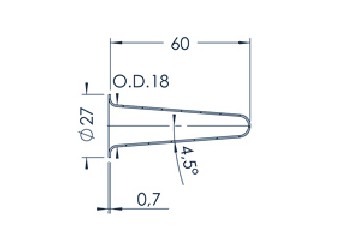 Standard MBE-Tiegel (PBN C8-27)