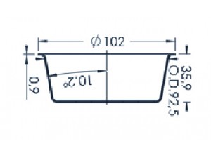 Standard MBE-Tiegel (PBN 200-102)