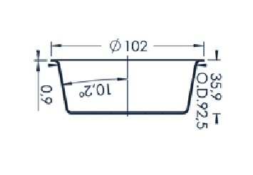 Standard MBE-Tiegel (PBN 200-102)