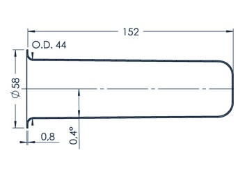 Standard MBE-Tiegel (PBN 200-58)