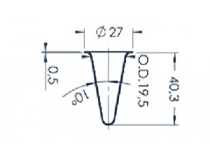 Standard MBE-Tiegel (PBN C5-27)