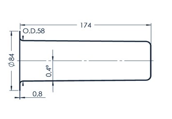 Standard MBE-Tiegel (PBN 420-84)