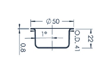 Standard MBE-Tiegel (PBN 25-50)