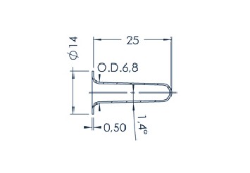 Standard MBE-Tiegel (PBN 1-14)