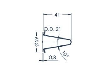 Standard MBE-Tiegel (PBN C5-29)