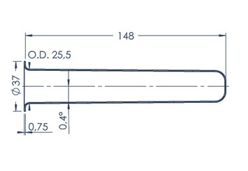 Standard MBE-Tiegel (PBN 60-37)