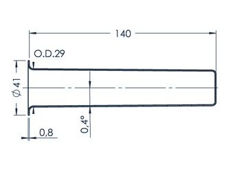 Standard MBE-Tiegel (PBN 85-41)