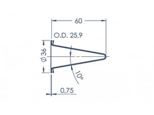 Standard MBE-Tiegel (PBN C12-36)