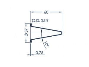 Standard MBE-Tiegel (PBN C12-37)