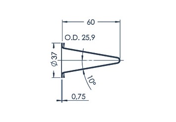 Standard MBE-Tiegel (PBN C12-37)