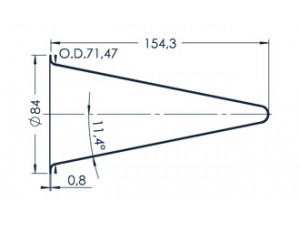 Standard MBE-Tiegel (PBN c200-84)