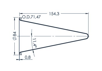 Standard MBE-Tiegel (PBN c200-84)