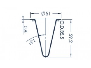 Standard MBE-Tiegel (PBN C25-51)