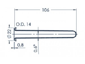 Standard MBE-Tiegel (PBN 10-22)