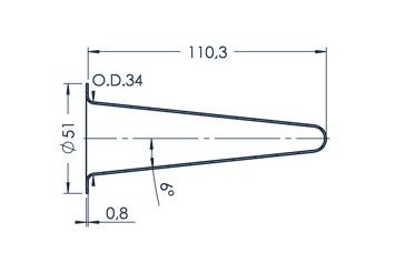 Standard MBE-Tiegel (PBN C40-51)