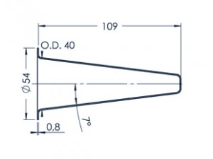 Standard MBE-Tiegel (PBN C60-54)