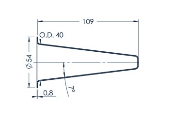 Standard MBE-Tiegel (PBN C60-54)