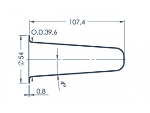 Standard MBE-Tiegel (PBN C80-54)