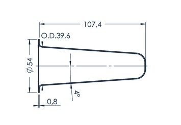 Standard MBE-Tiegel (PBN C80-54)