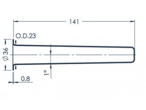 Standard MBE-Tiegel (PBN 40-36)