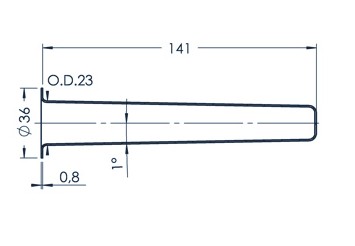 Standard MBE-Tiegel (PBN 40-36)